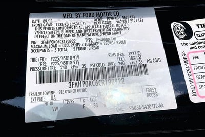 2012 Ford Fusion SPORT
