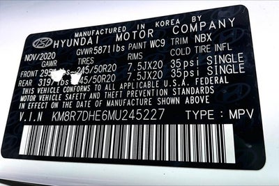 2021 Hyundai Palisade Calligraphy