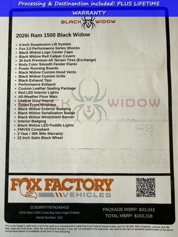2026 RAM Ram 1500 RAM 1500 BIG HORN CREW CAB 4X4 5'7' BOX
