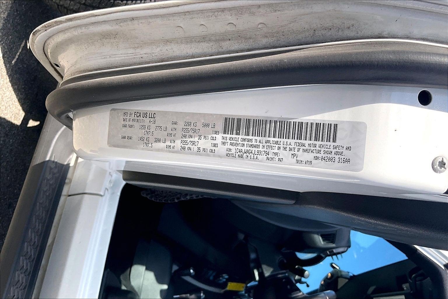 2018 Jeep Wrangler JK Sport S