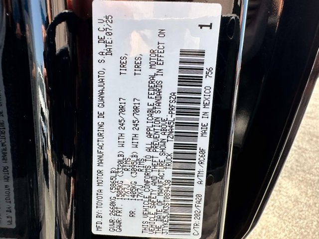 2025 Toyota Tacoma SR