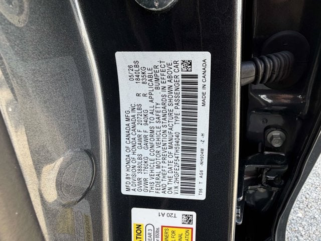 2026 Honda Civic Sedan Sport