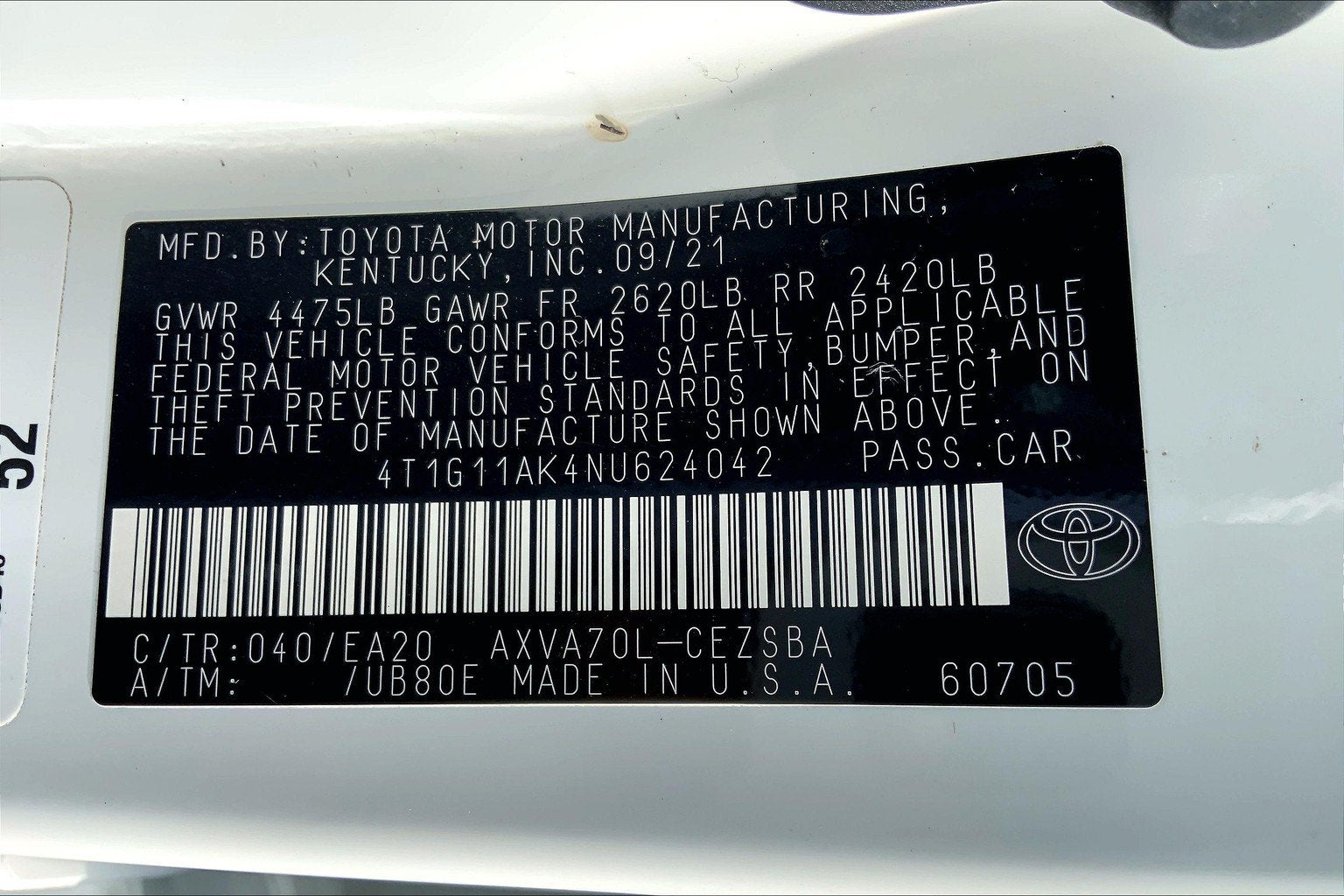 2022 Toyota Camry SE