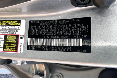 2022 Toyota Camry Base