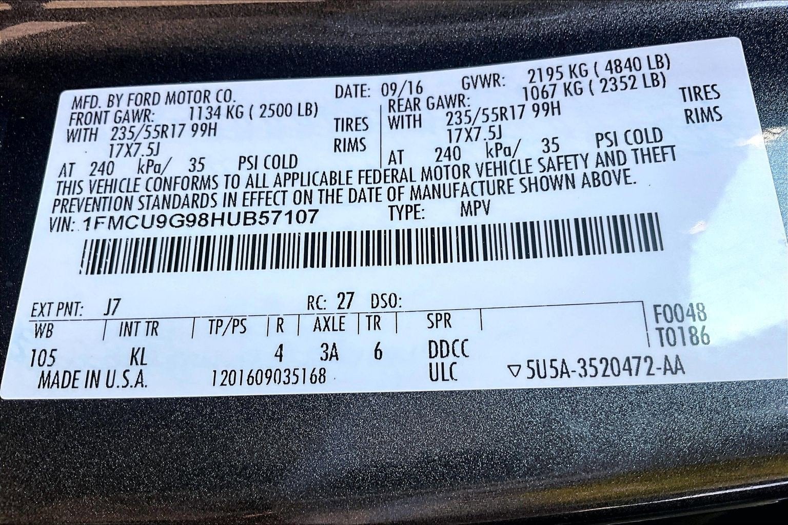 2017 Ford Escape SE 4WD