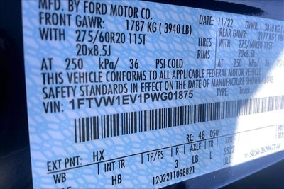 2023 Ford F-150 Lightning LARIAT LONG RANGE PANO ROOF