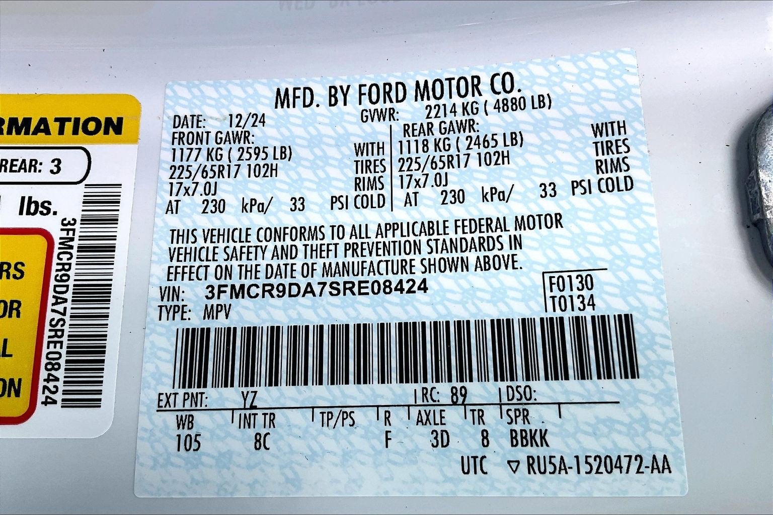 2025 Ford Bronco Sport Badlands TECH PANO ROOF