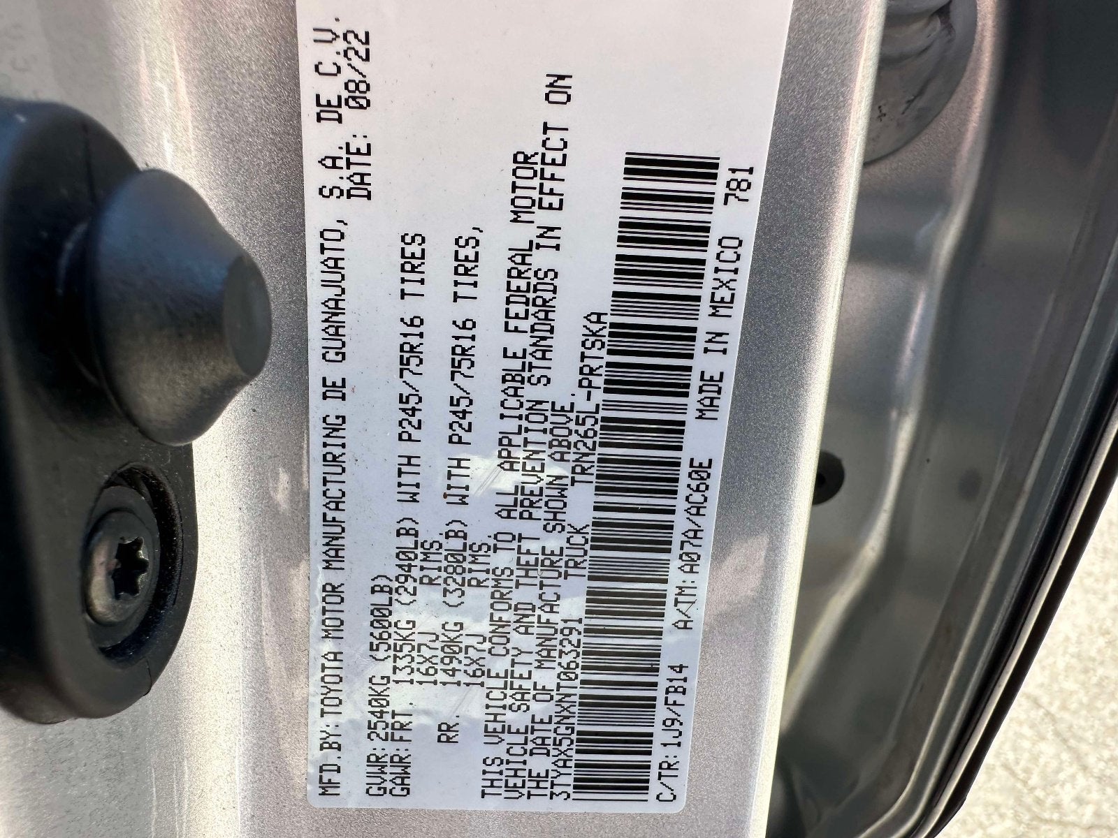 2022 Toyota Tacoma 2WD SR