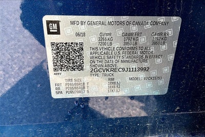 2018 Chevrolet Silverado 1500 LT