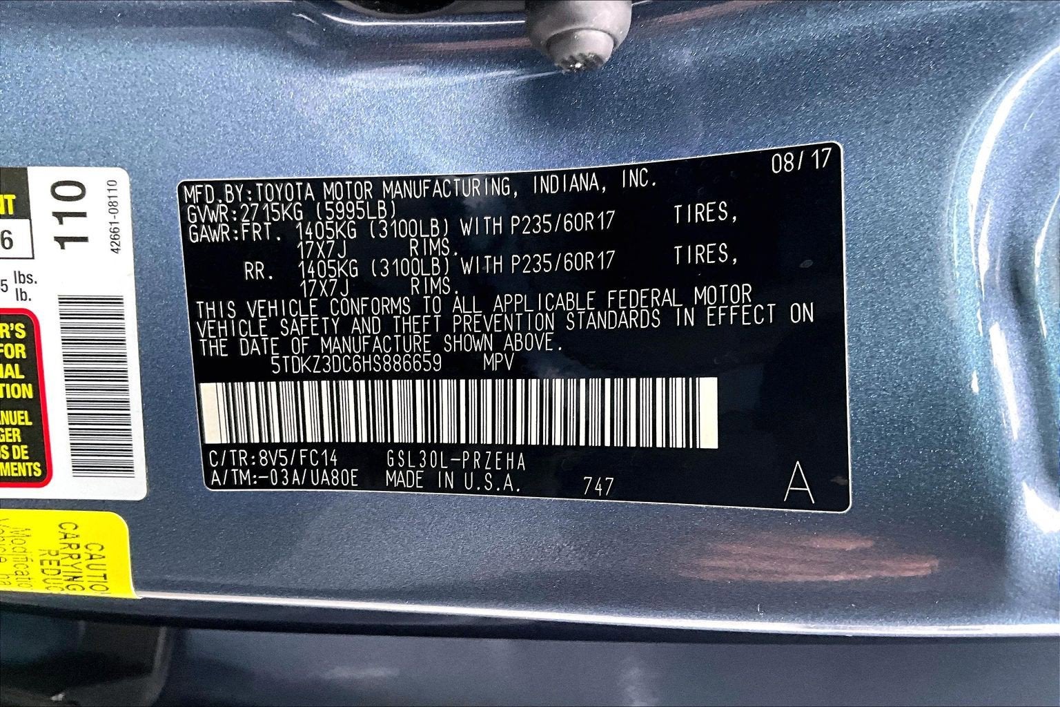 2017 Toyota Sienna LE Auto Access Seat