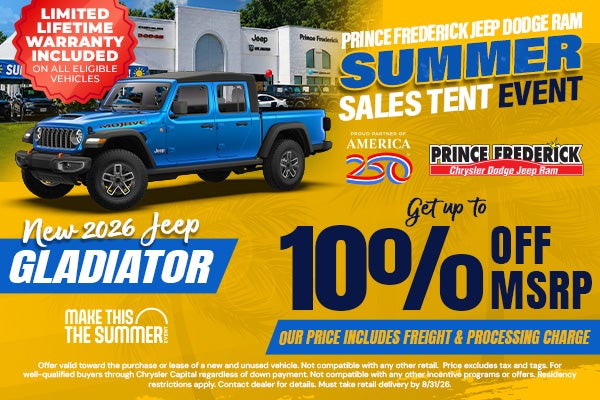 2026 Gladiator: Up to 10% off MSRP