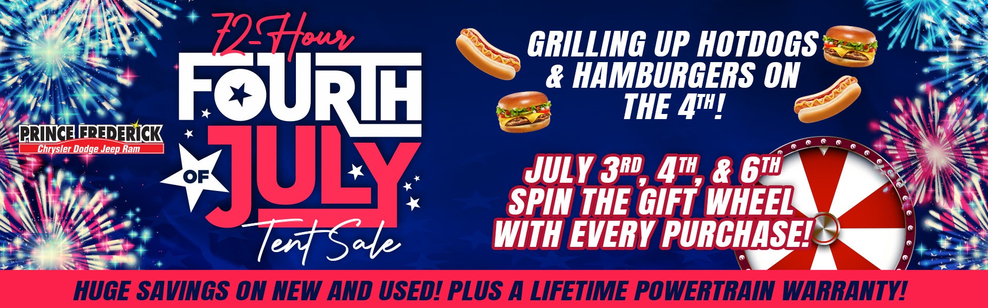 72-hr 4th of July Tent Sale