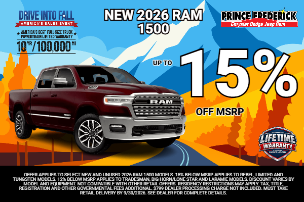 26 RAM 1500: 15% off MSRP