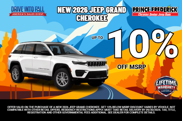 26 Jeep Grand Cherokee: 10% OFF MSRP