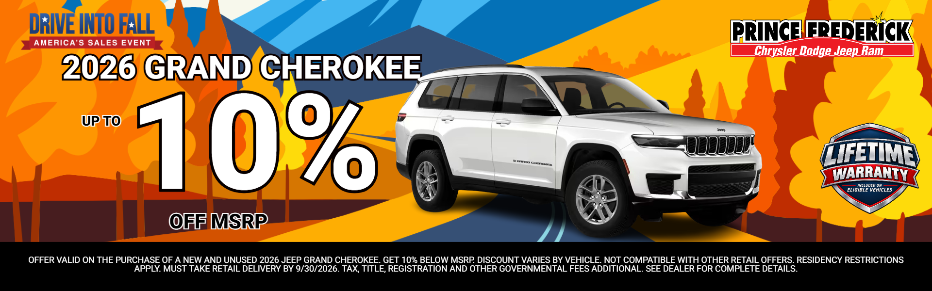 26 Jeep Grand Cherokee: 10% OFF MSRP